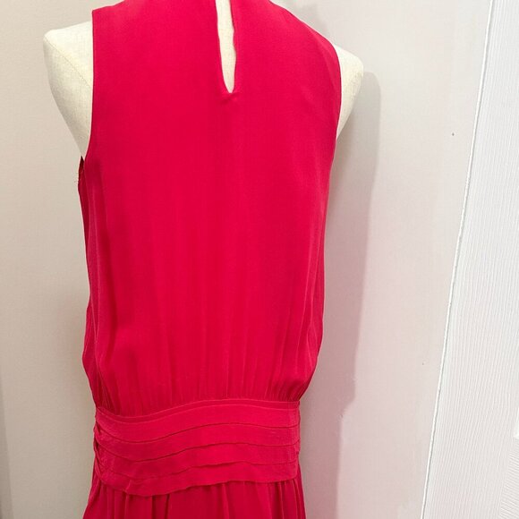 3/$30   Zara Woman silk dress in vibrant red, size M - Picture 4 of 7